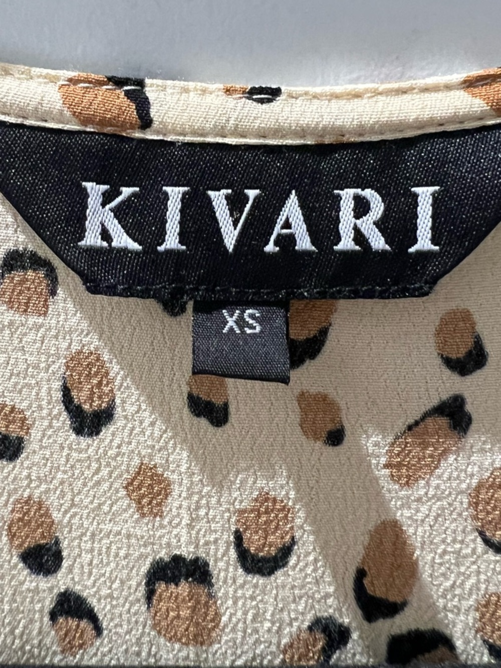 Kivari Valentina Tie Front Mini Dress Cream Leopard Animal Print Size XS - Picture 5 of 7